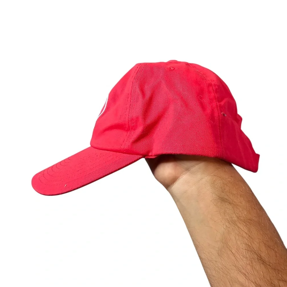 Volcom Red Stoney Face Embroidered Dad Hat Adjustable Strapback
